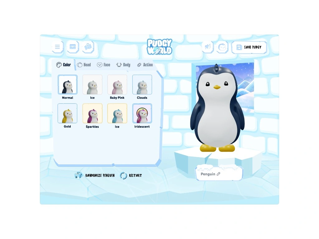 Penguin color customization